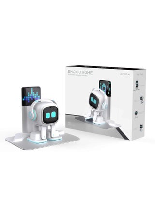 LivingAI EMO Go Home AI Desktop Pet Robot with EMO Smart Lighting Automatic Charging Version (White) - Interactive Robot Pet with Voice Commands & Dance Feature - White – Interactive Electronic Pet Toy for Kids Ages 3+ - view 4